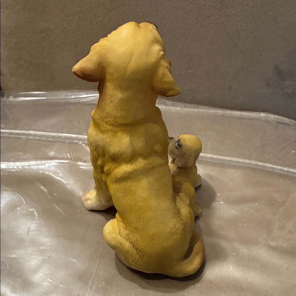 Yellow Labrador Dog & Puppy Figurine Set - Picture 3 of 8
